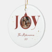 Leuke vrolijke kerst Familie Foto Joy Ornament (Links)
