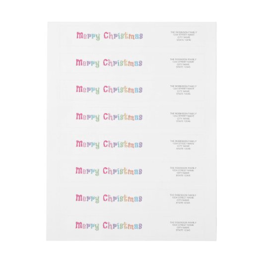 Leuke vrolijke kerst Multicolor (Vel)