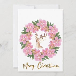 Leuke vrolijke kerst rustiek wenskaart feestdagenkaart