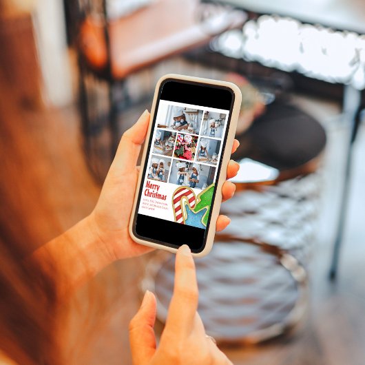 Leuke Vrolijke Kerst Schattigee Fotocollage Feestdagenkaart