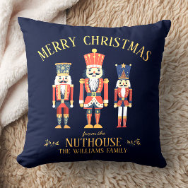 Leuke vrolijke kerst van de Nuthouse Notenkraker Kussen