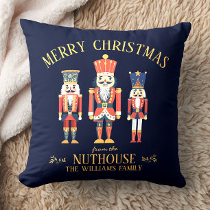 Leuke vrolijke kerst van de Nuthouse Notenkraker Kussen