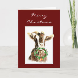 Leuke vrolijke kerst van oude geit nice list feestdagen kaart