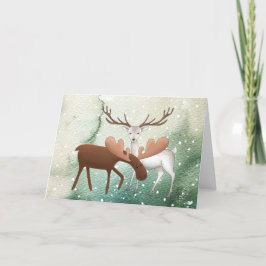 Leuke vrolijke Kersteland Happy Nieuw Herten Feestdagen Kaart