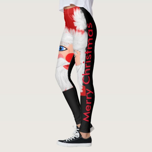 Leuke Vrolijke Kerstman Leggings (Links)