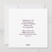 Leuke VROLIJKE KERSTMIS PADDENSTOEL Christelijk Feestdagenkaart (Achterkant)