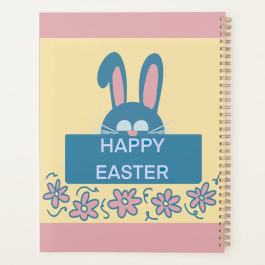 Leuke vrolijke Paashaas  Planner (Achterkant)