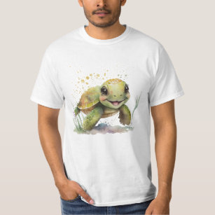 Leuke vrolijke schildpad Mannen T-shirt