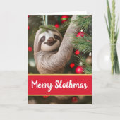 Leuke Vrolijke Slothmas met Luiaard in Boom Kaart (Voorkant)