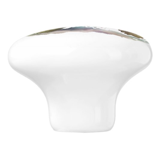 Leuke vrolijke tortoise keramische knop (Zijkant)