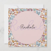 leuke vrouw baby shower kaart (Achterkant)