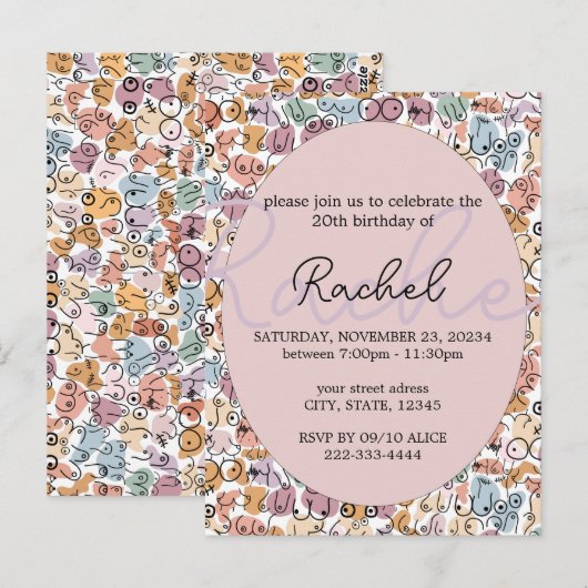 leuke vrouw feministe briefkaart (Voorkant / Achterkant)