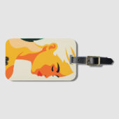 Leuke vrouw Portret Modern Abstract Hart Tattoo Bagagelabel (Voorkant (horizontaal))