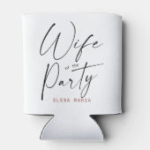 Leuke vrouw van het feest vrijgezellenfeest blikjeskoeler (Achterkant)