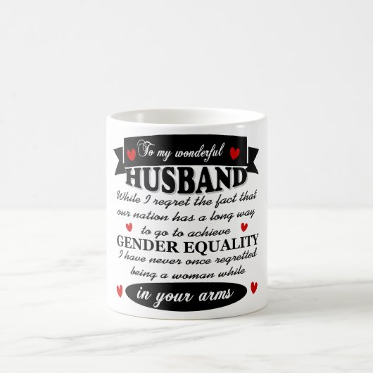 Leuke vrouw voor man koffiemok (Center)