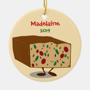 Leuke Vruchtencake met naam en jaar   Ornament