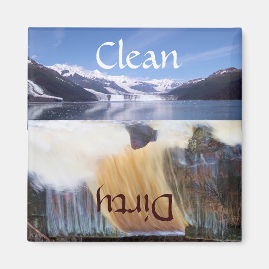 Leuke Vuile Waterval Vaatwasser Magnet (Voorkant)