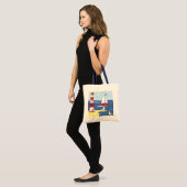 Leuke vuurtoren en boot kunst aan zee tote bag (Voorkant (model))