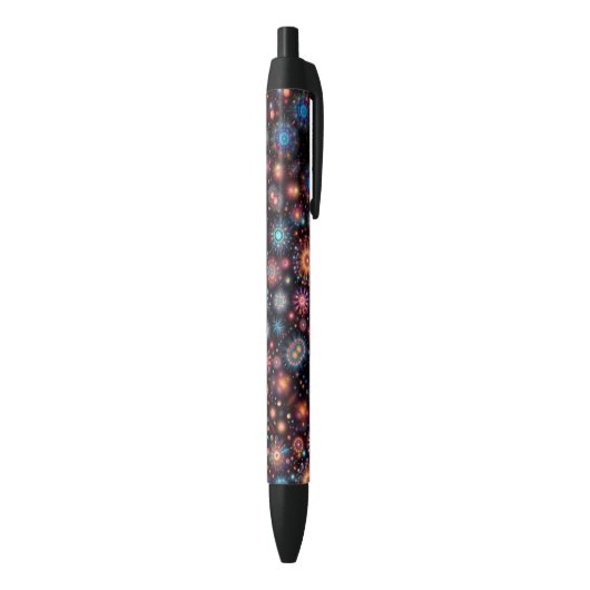Leuke Vuurwerk Zwarte Inkt Pen (Achterkant (Verticaal))
