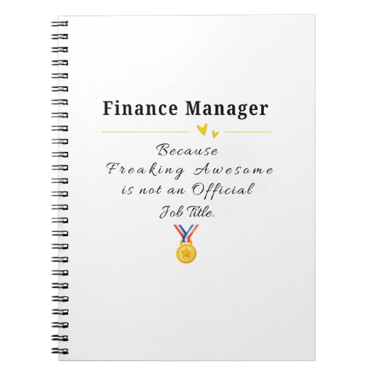 Leuke waardering voor financieel manager notitieboek (Voorkant)
