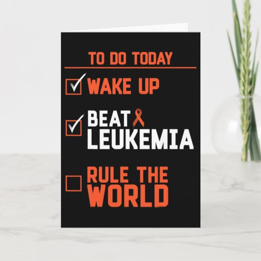 Leuke Wake Up Sla Leukemie De Wereld Kanker  Kaart (Voorkant)