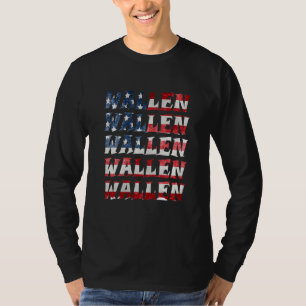 Leuke Wallen Amerikaanse vlag Rood Wit Blauw Voor T-shirt