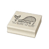 Leuke walvis aangepaste familienaam & retour adres rubberstempel (Stempel)