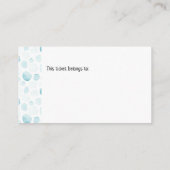 Leuke walvis Baby shower luier Raffle Informatiekaartje (Achterkant)