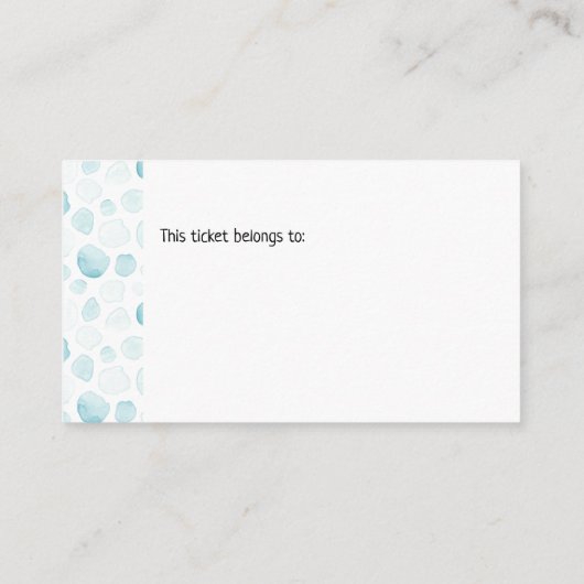 Leuke walvis Baby shower luier Raffle Informatiekaartje (Achterkant)