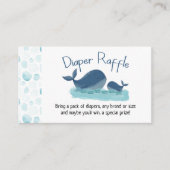 Leuke walvis Baby shower luier Raffle Informatiekaartje (Voorkant)