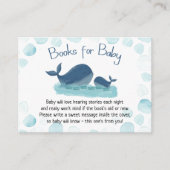 Leuke Walvis Baby shower Waterverf Boeken voor Bab Informatiekaartje (Voorkant)