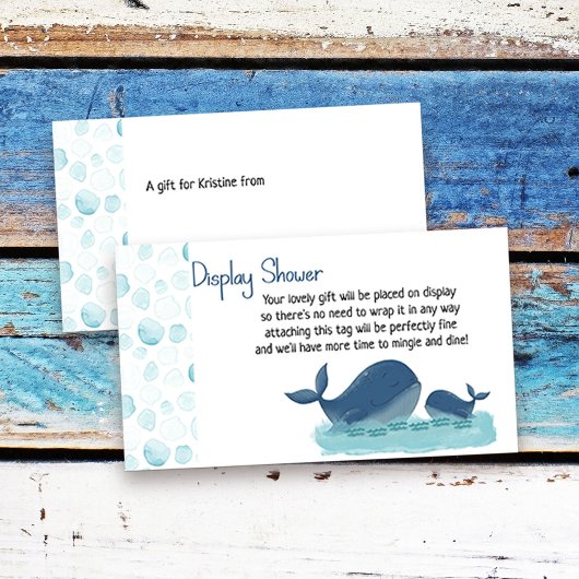 Leuke Walvis Display Douche Gift Label Behuizing K Informatiekaartje