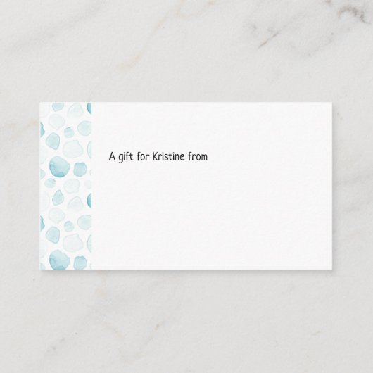 Leuke Walvis Display Douche Gift Label Behuizing K Informatiekaartje (Achterkant)