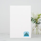 Leuke walvis en pinguïn briefpapier (Staand voorkant)