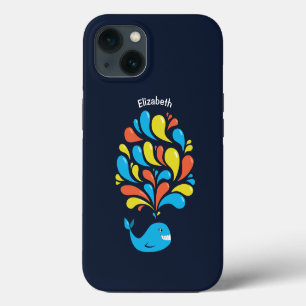 Leuke walvis naam Cartoon vis kleurrijk iPhone 13 Hoesje
