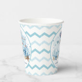 Leuke walvis onder het Zee Nautisch Baby shower Papieren Bekers (Rechts)