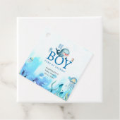 Leuke walvis onder Zee Waterverf jongen Baby showe Bedankjes Labels (In situ)
