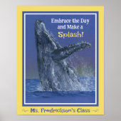 Leuke walvis print voor de Classroom Yellow Border (Voorkant)