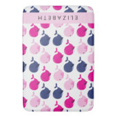 Leuke walvissen, Patroon van walvissen, Jouw naam Badmat (Voorkant Verticaal)