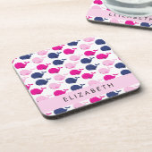 Leuke walvissen, Patroon van walvissen, Jouw naam Bier Onderzetter (Linkerzijde)