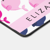 Leuke walvissen, Patroon van walvissen, Jouw naam Bureaumat (Hoek)