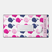 Leuke walvissen, Patroon van walvissen, Jouw naam Bureaumat (Keyboard & Muis)