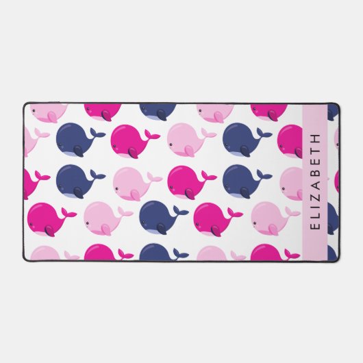 Leuke walvissen, Patroon van walvissen, Jouw naam Bureaumat (Voorkant)