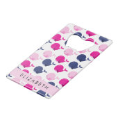 Leuke walvissen, Patroon van walvissen, Jouw naam Creditkaart Flessenopener (Achterkant Gekanteld)