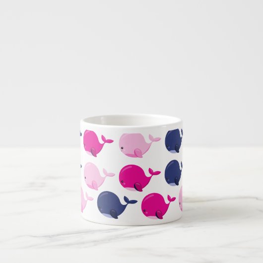 Leuke walvissen, Patroon van walvissen, Jouw naam Espresso Kop (Voorkant)