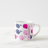 Leuke walvissen, Patroon van walvissen, Jouw naam Espresso Kop (Rechts)