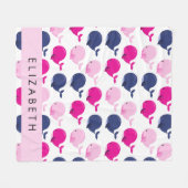 Leuke walvissen, Patroon van walvissen, Jouw naam Fleece Deken (Voorkant (Horizontaal))