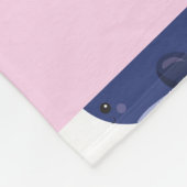 Leuke walvissen, Patroon van walvissen, Jouw naam Fleece Deken (Hoek)