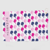 Leuke walvissen, Patroon van walvissen, Jouw naam Golfhanddoek (Horizontaal)