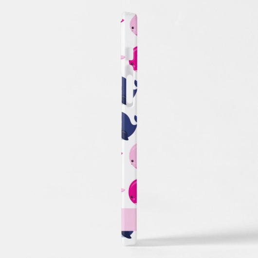 Leuke walvissen, Patroon van walvissen, Jouw naam iPhone Hoesje (Linkerkant)